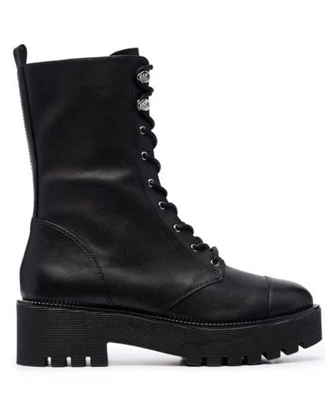 michael michael kors bryce leather platform combat boot|Bryce Leather Platform Combat Boot .